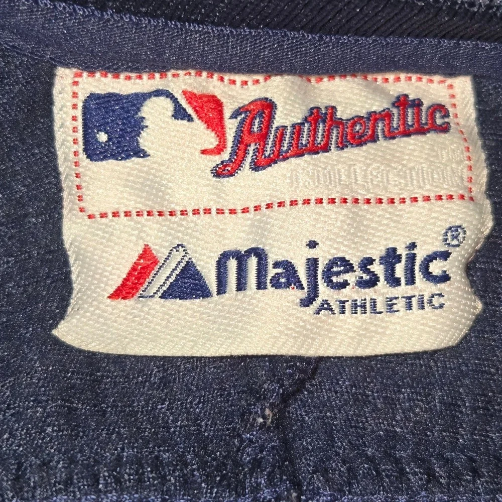MLB Majestic Therma Base Pullover Mens 2XL Blue Boston Red Sox Long Sleeve *READ